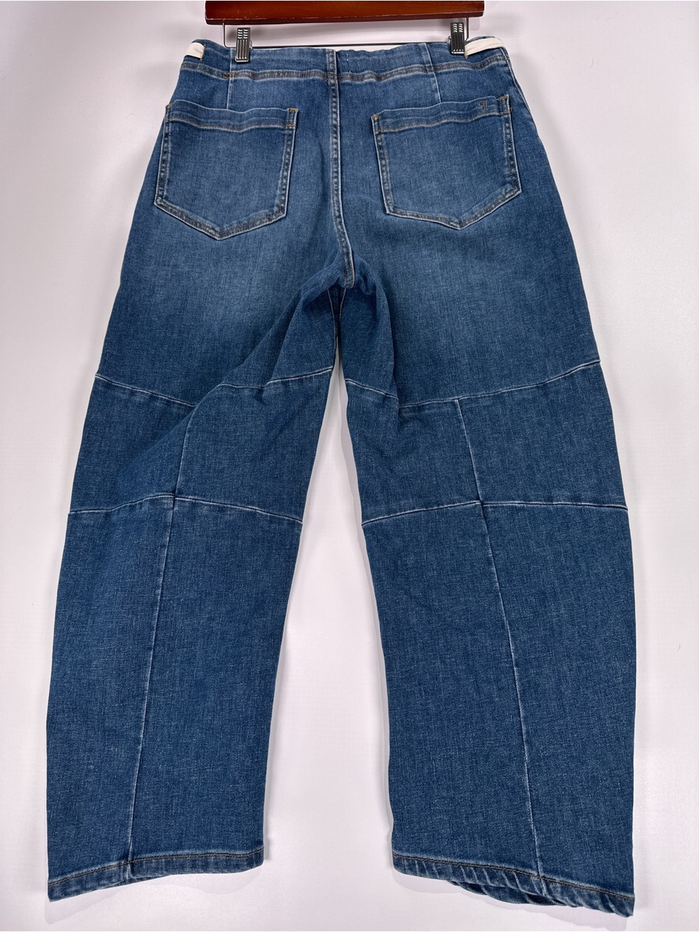 Pilcro and the Letterpress High Rise Wide Leg Barrel Drawstring Jeans Blue 28 - Picture 3 of 12